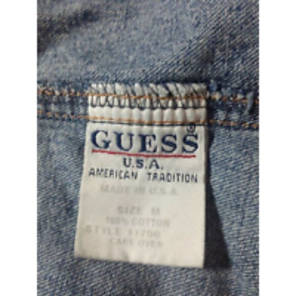 Guess USA Overalls Denim Blue Jeans Kids Youth Pants Size Medium - Picture 8 of 8